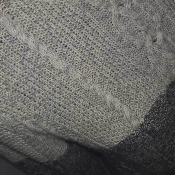 Jeanne Pierre Womens Knit Cotton Sweater Dress Medium Med Gray - Picture 6 of 9